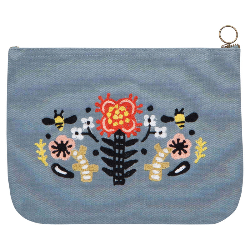 Frida Large Zipper Pouch