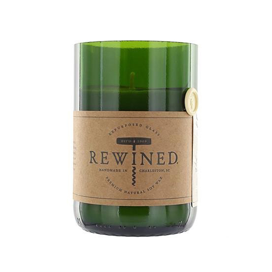 Champagne rewined wine bottle candle