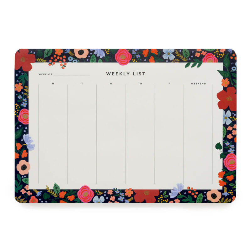 Wild Rose Weekly Desk Pad