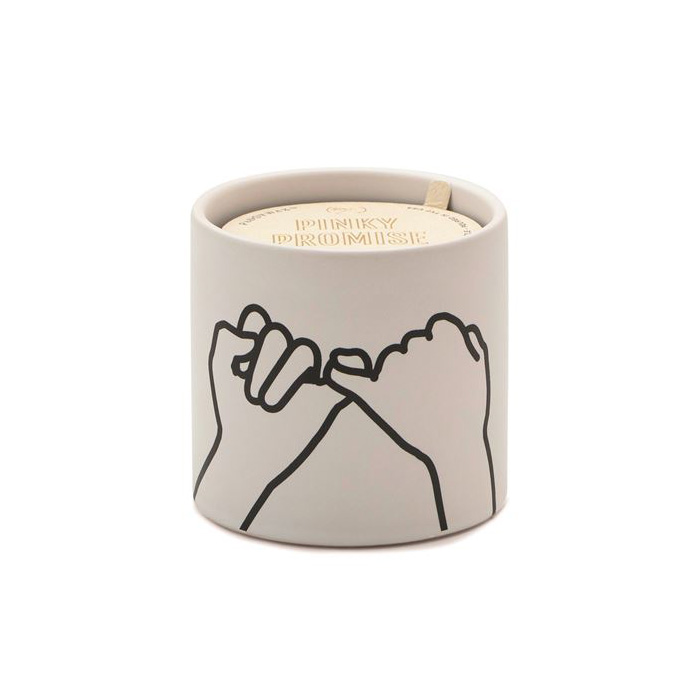 Impressions white with pinky promise candle