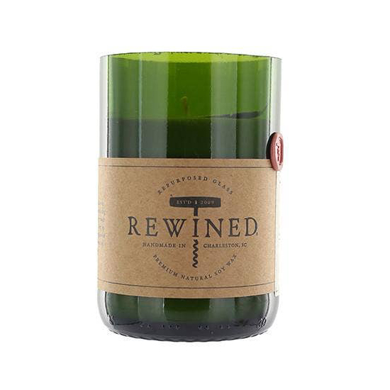 Merlot rewined wine bottle candle