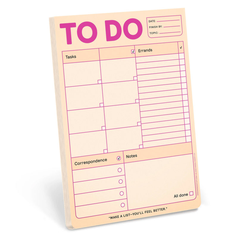 To Do Checklist Notepad in cream