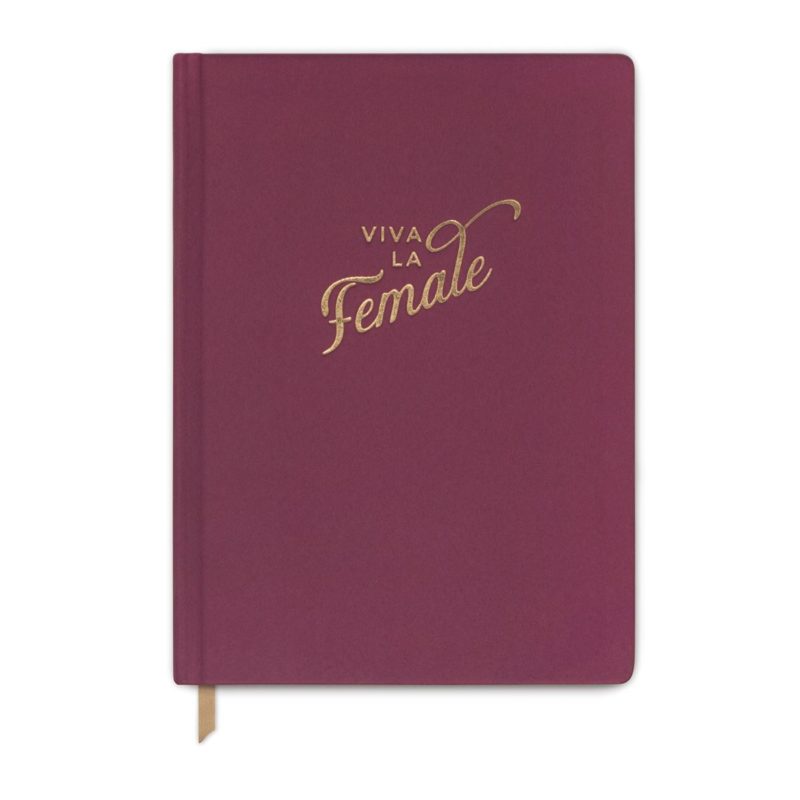 Viva la female hardbound journal in eggplant