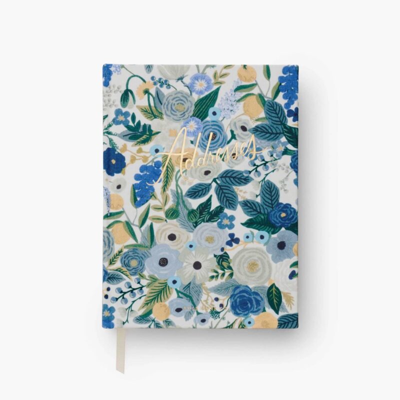 Garden Party Blue Address Book