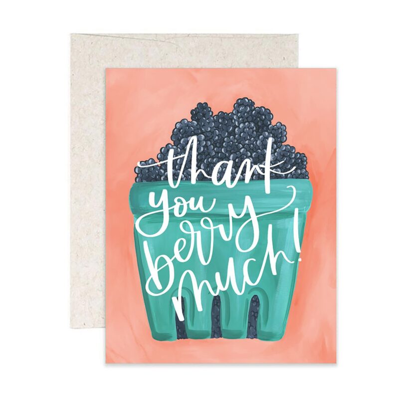 Thanks Berry Basket Greeting Card : Box of 8