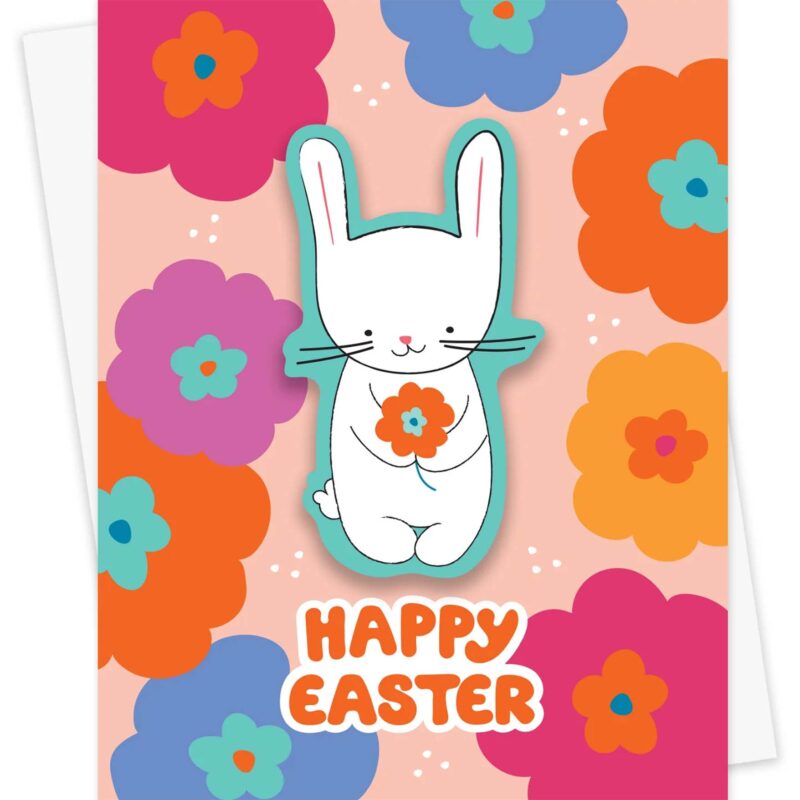 Easter Bunny Sticker Card