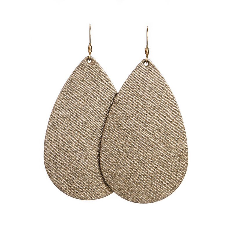 Bronze Leaf Teardrop Earrings