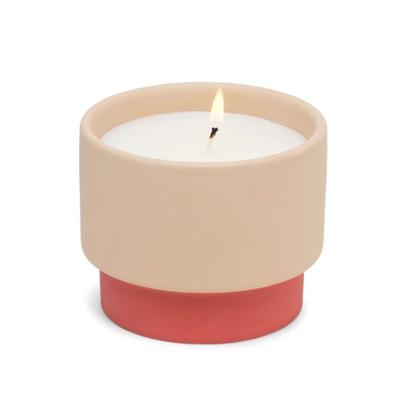 Color Block Tan/Red Amber & Smoke 6 oz. Candle