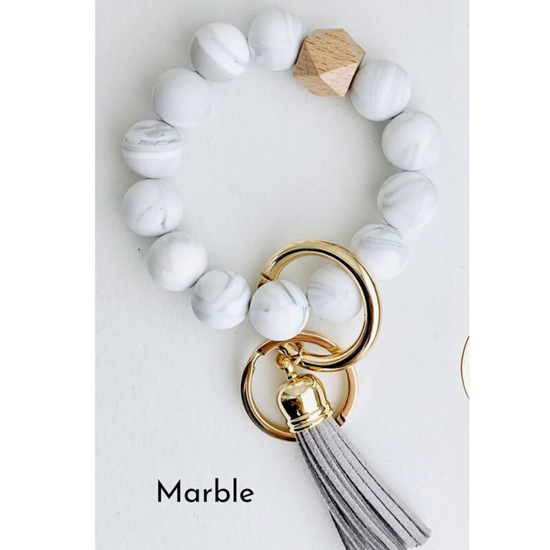 Bangle Wristlet Key Ring: Marble