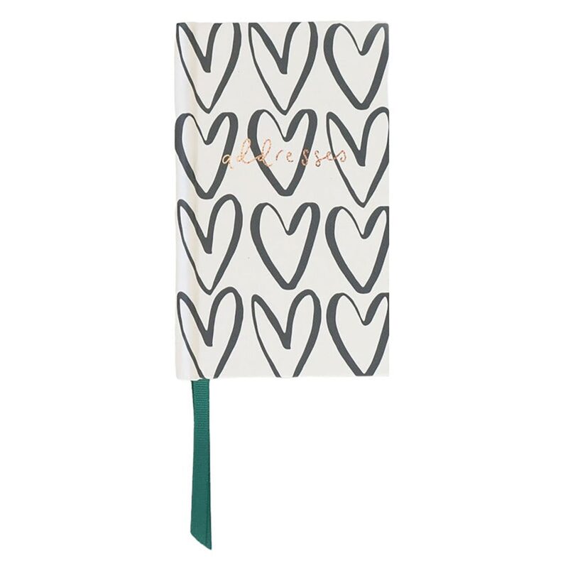 Outline Hearts Address Book