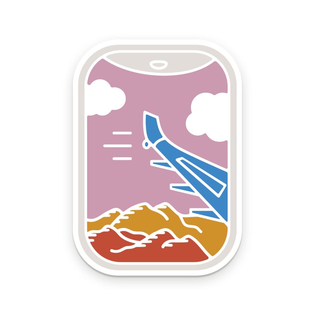 Airplane Views Sticker | Ruff House Paperie