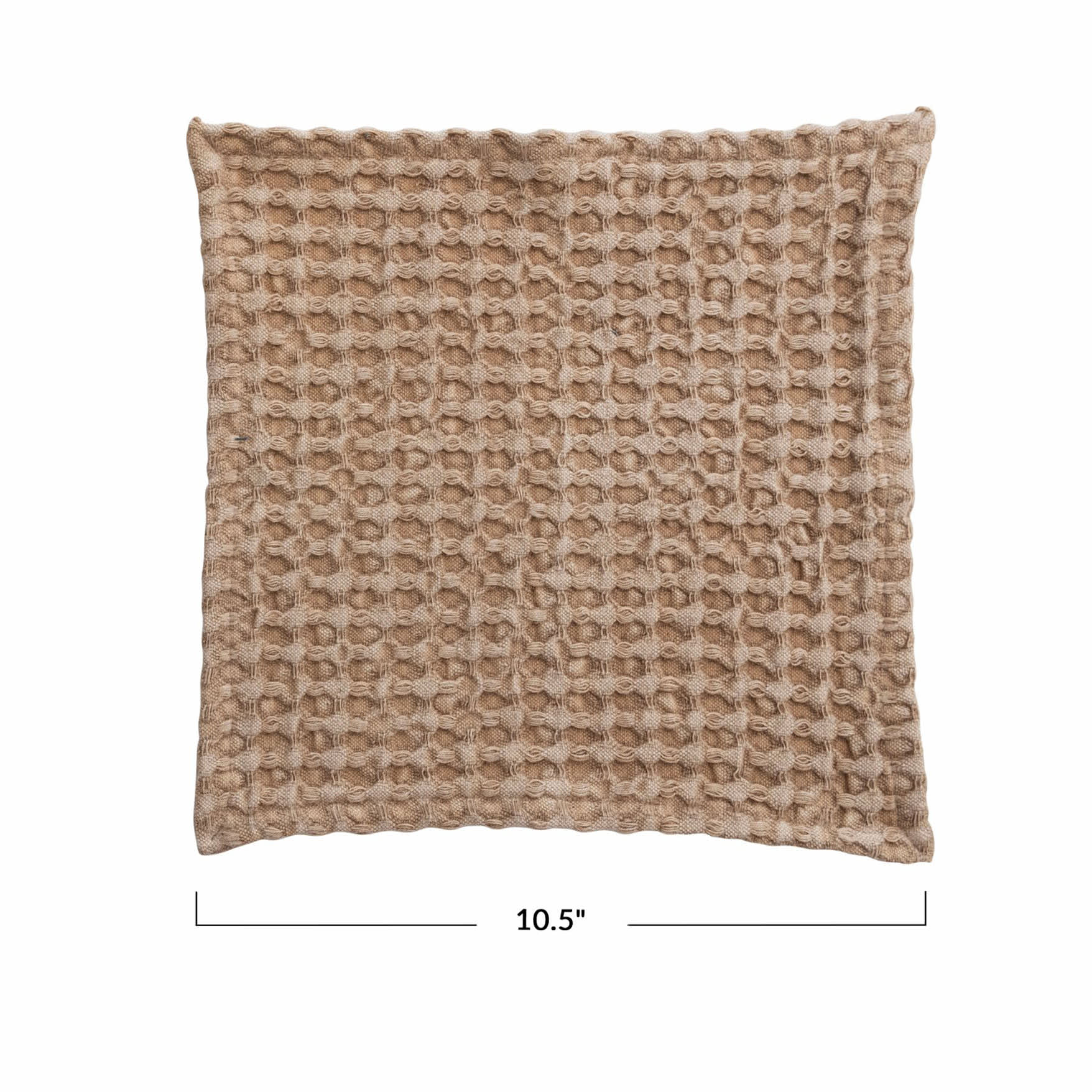 Stonewashed Cotton Waffle Weave Dish Cloths 3pk: Camel