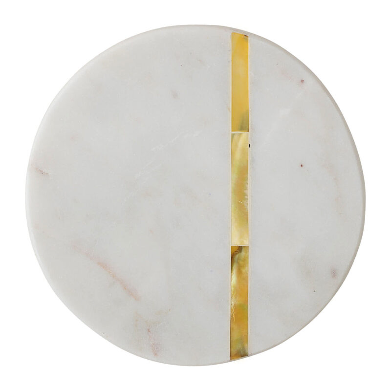 Round Marble Coasters w/ Metal Inlay - Image 2